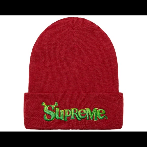 Supreme Shrek Beanie Cardinal Red - Picture 1 of 3